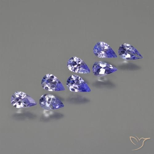 1.57ctw Naturale Intenso Viola Blu Tanzanite, Forma a pera, VS