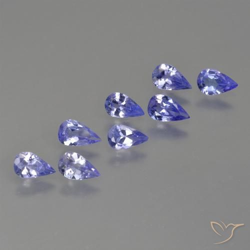 1.40ctw Naturale Intenso Viola Blu Tanzanite, Forma a pera, VS