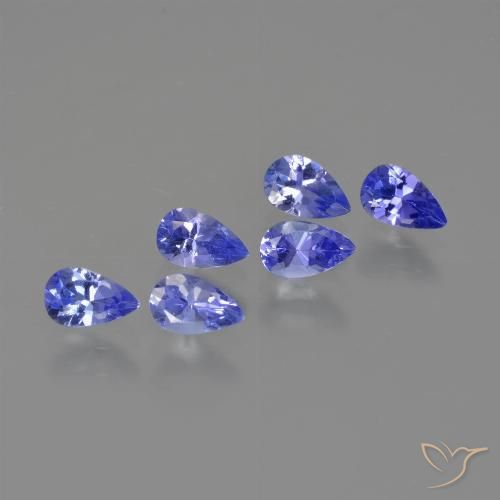 1.70ctw Naturale Viola Blu Tanzanite, Forma a pera, VS