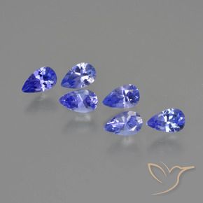Gemme di Tanzanite Viola Blu naturale da 1.70 ct, Forma a pera, VS