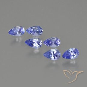 Gemme di Tanzanite Blu intenso naturale da 1.43 ct, Forma a pera, VS