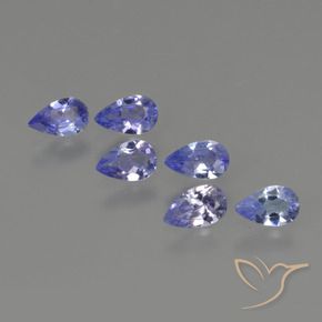 Gemme di Tanzanite Intenso Viola Blu naturale da 1.26 ct, Forma a pera, VS