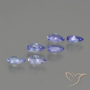 Gemme di Tanzanite Intenso Viola Blu naturale da 1.26 ct, Forma a pera, VS