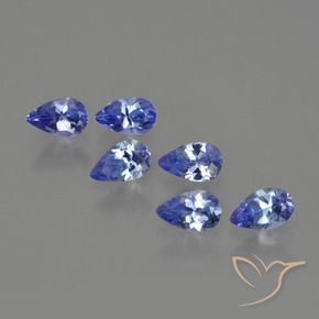 Gemme di Tanzanite Blu scuro naturale da 1.63 ct, Forma a pera, VS