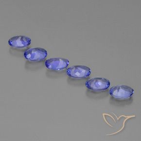 Gemme di Tanzanite Intenso Viola Blu naturale da 2.57 ct, Ovale, VVS-VS