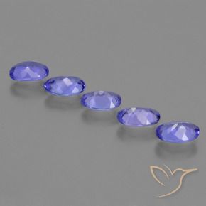 Gemme di Tanzanite Viola naturale da 2.55 ct, Ovale, VVS-VS