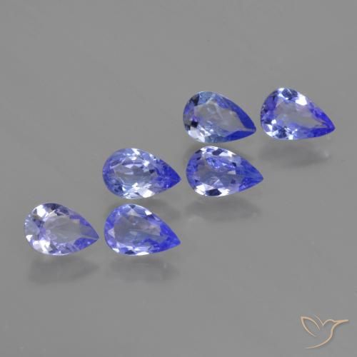 2.09ctw Naturale Intenso Viola Blu Tanzanite, Forma a pera, VS