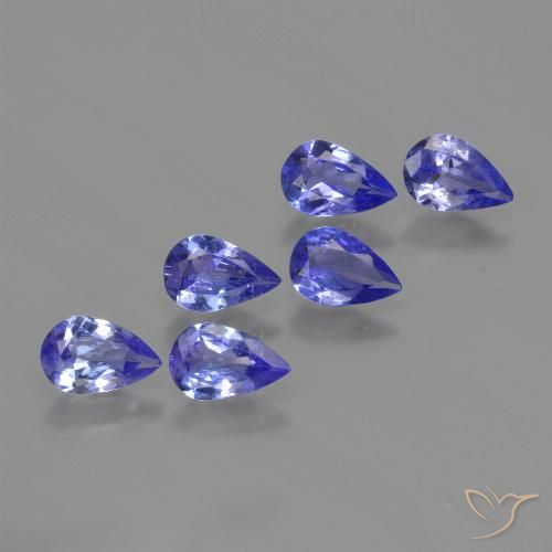 2.00ctw Naturale Viola Blu Tanzanite, Forma a pera, VVS-VS