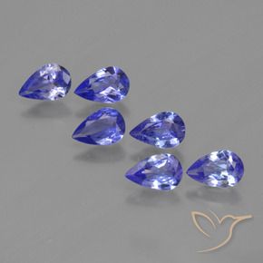 Gemme di Tanzanite Viola Blu naturale da 2.00 ct, Forma a pera, VVS-VS
