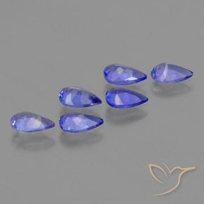 Gemme di Tanzanite Viola Blu naturale da 2.00 ct, Forma a pera, VVS-VS