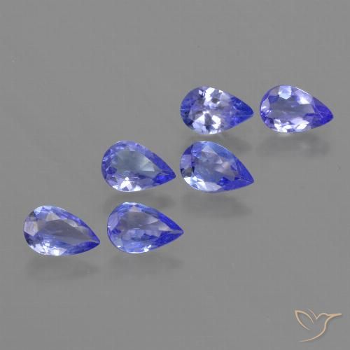 2.15ctw Naturale Intenso Viola Blu Tanzanite, Forma a pera, VS