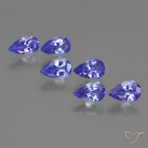 2.21ctw Naturale Intenso Viola Blu Tanzanite, Forma a pera, VVS-VS