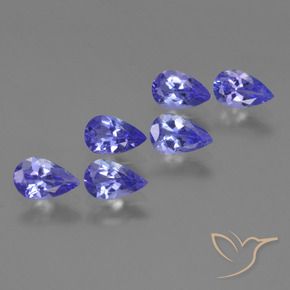 Gemme di Tanzanite Intenso Viola Blu naturale da 2.21 ct, Forma a pera, VVS-VS