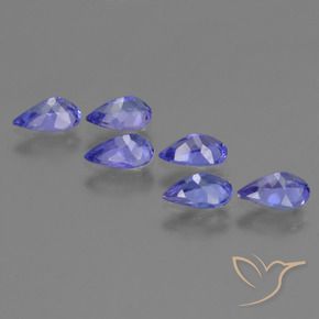 Gemme di Tanzanite Intenso Viola Blu naturale da 2.21 ct, Forma a pera, VVS-VS
