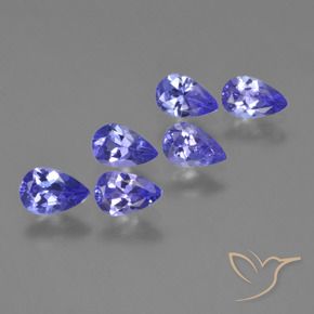 Gemme di Tanzanite Intenso Viola Blu naturale da 2.24 ct, Forma a pera, VVS-VS
