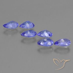 Gemme di Tanzanite Intenso Viola Blu naturale da 2.28 ct, Forma a pera, VS