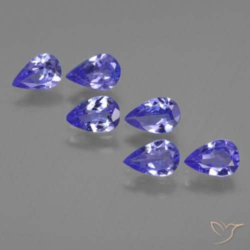 2.17ctw Naturale Intenso Viola Blu Tanzanite, Forma a pera, VS