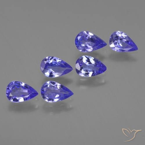 Gemme di Tanzanite Intenso Viola Blu naturale da 2.17 ct, Forma a pera, VS