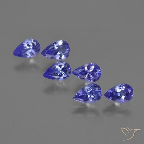 Gemme di Tanzanite Viola Blu naturale da 2.39 ct, Forma a pera, VVS-VS