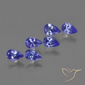 Gemme di Tanzanite Viola Blu naturale da 2.39 ct, Forma a pera, VVS-VS