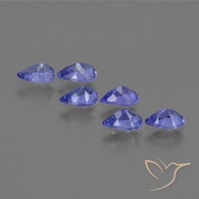 Gemme di Tanzanite Viola Blu naturale da 2.39 ct, Forma a pera, VVS-VS