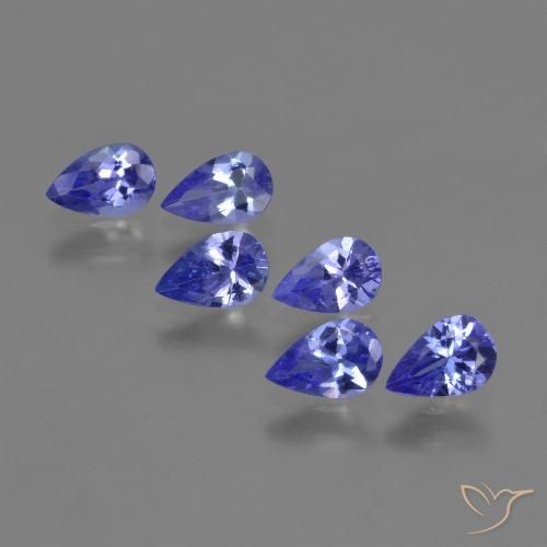 2.38ctw Naturale Viola Blu Tanzanite, Forma a pera, VVS-VS