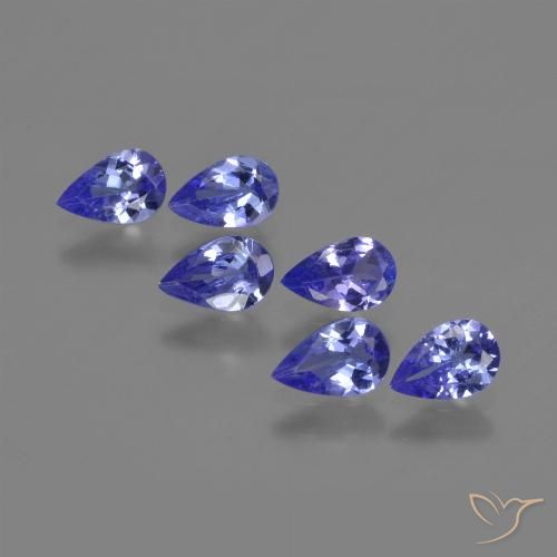 2.28ctw Naturale Viola Blu Tanzanite, Forma a pera, VS