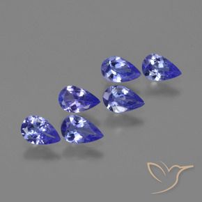 Gemme di Tanzanite Viola Blu naturale da 2.28 ct, Forma a pera, VS