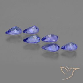 Gemme di Tanzanite Viola Blu naturale da 2.28 ct, Forma a pera, VS