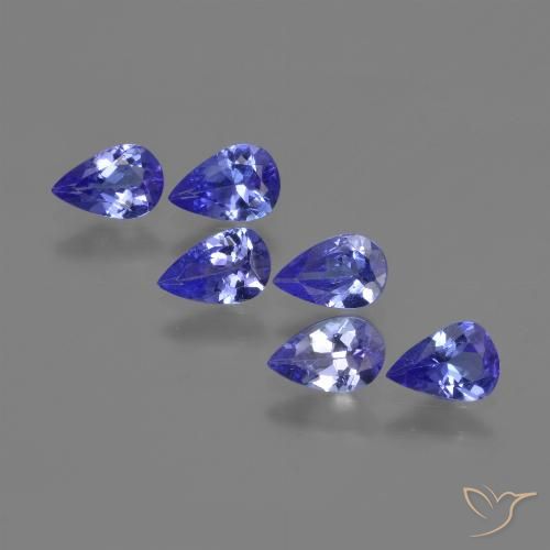 2.15ctw Naturale Viola Blu Tanzanite, Forma a pera, VS
