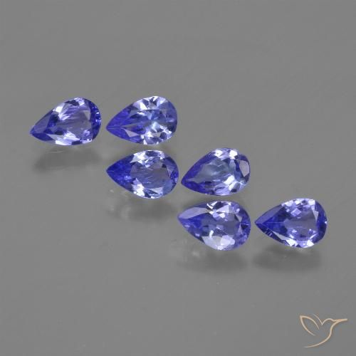 2.12ctw Naturale Viola Blu Tanzanite, Forma a pera, VS