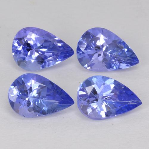 Tanzanite naturale blu da 1,76 ct, taglio a pera, VS