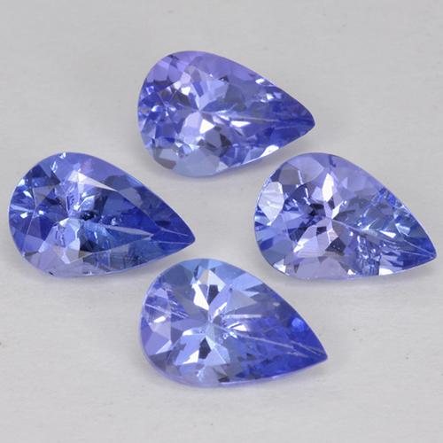 Tanzanite naturale blu da 1,76 ct, taglio a pera, VS
