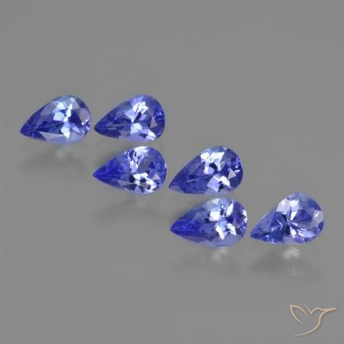 2.12ctw Naturale Viola Blu Tanzanite, Forma a pera, VS