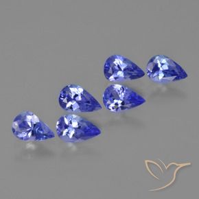 Gemme di Tanzanite Viola Blu naturale da 2.12 ct, Forma a pera, VS