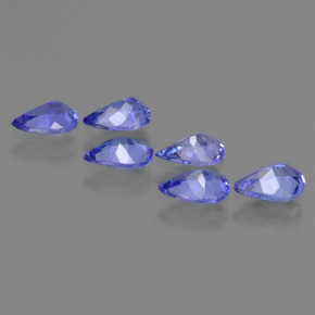 Tanzanite naturale blu da 2,27 ct, taglio a pera, VS
