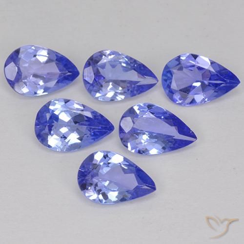 Tanzanite naturale blu da 2,43 ct, taglio a pera, VVS-VS