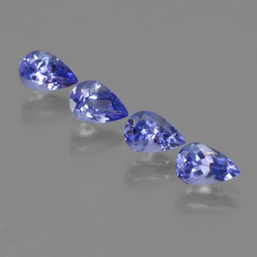 Gemme di Tanzanite Intenso Viola Blu naturale da 2.00 ct, Forma a pera, VVS-VS