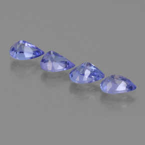 Gemme di Tanzanite Intenso Viola Blu naturale da 2.00 ct, Forma a pera, VVS-VS