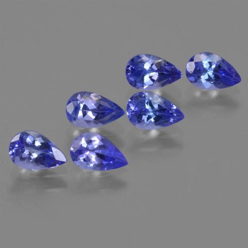 Gemme di Tanzanite Blue violetto scuro naturale da 2.53 ct, Forma a pera, VVS-VS