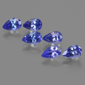 Gemme di Tanzanite Blue violetto scuro naturale da 2.53 ct, Forma a pera, VVS-VS