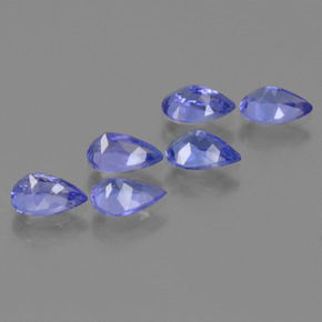 Gemme di Tanzanite Blue violetto scuro naturale da 2.53 ct, Forma a pera, VVS-VS