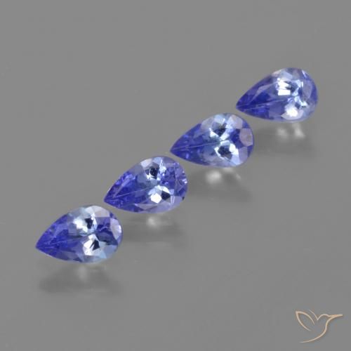 Gemme di Tanzanite Blu naturale da 1.71 ct, Forma a pera, VS