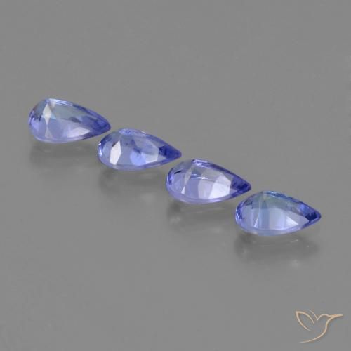 Gemme di Tanzanite Blu naturale da 1.71 ct, Forma a pera, VS