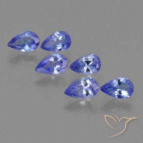 Gemme di Tanzanite Blue violetto scuro naturale da 2.19 ct, Forma a pera, VS