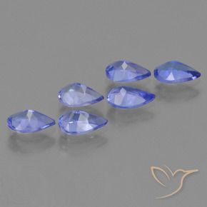 Gemme di Tanzanite Blue violetto scuro naturale da 2.19 ct, Forma a pera, VS