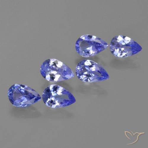 2.13ctw Naturale Blu medio Tanzanite, Forma a pera, VS