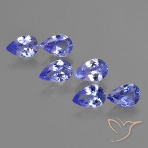 Gemme di Tanzanite Blu medio naturale da 2.13 ct, Forma a pera, VS