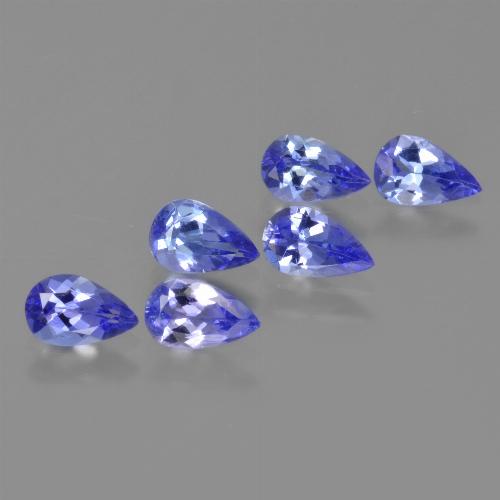 Gemme di Tanzanite Blue violetto scuro naturale da 2.02 ct, Forma a pera, VS