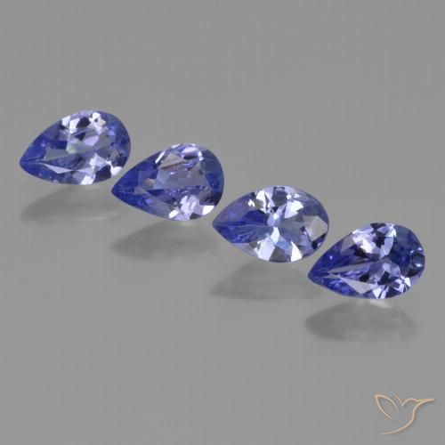 1.40ctw Naturale Viola Blu Tanzanite, Forma a pera, VS
